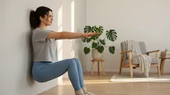 Langzame muur squats: een eenvoudige oefening zonder belasting voor de knieën